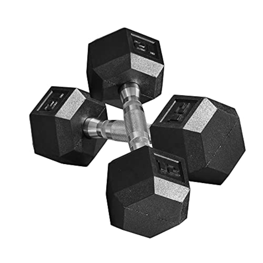 Home Gym Dumbbell Set - Ensemble d'haltères en caoutchouc de 40/45/50