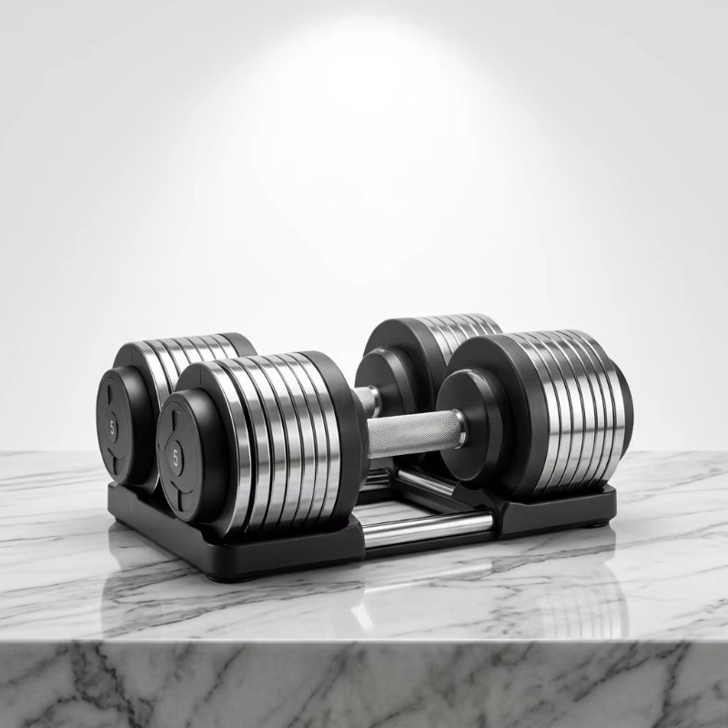 Home Gym Dumbbell Set - Nouvel ensemble d'haltères réglables électroplaqués pour