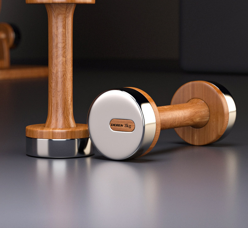 Home Gym Dumbbell Set - Ensemble d'haltères réglables en bois et