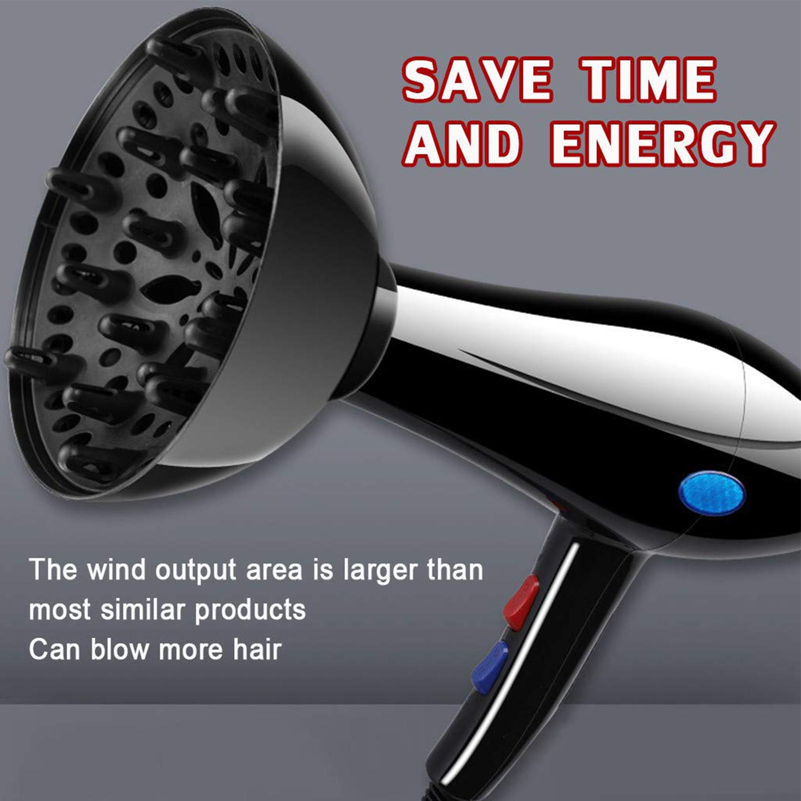 Home Gym Old School - Diffuseur universel réglable noir pour sèche-cheveux,