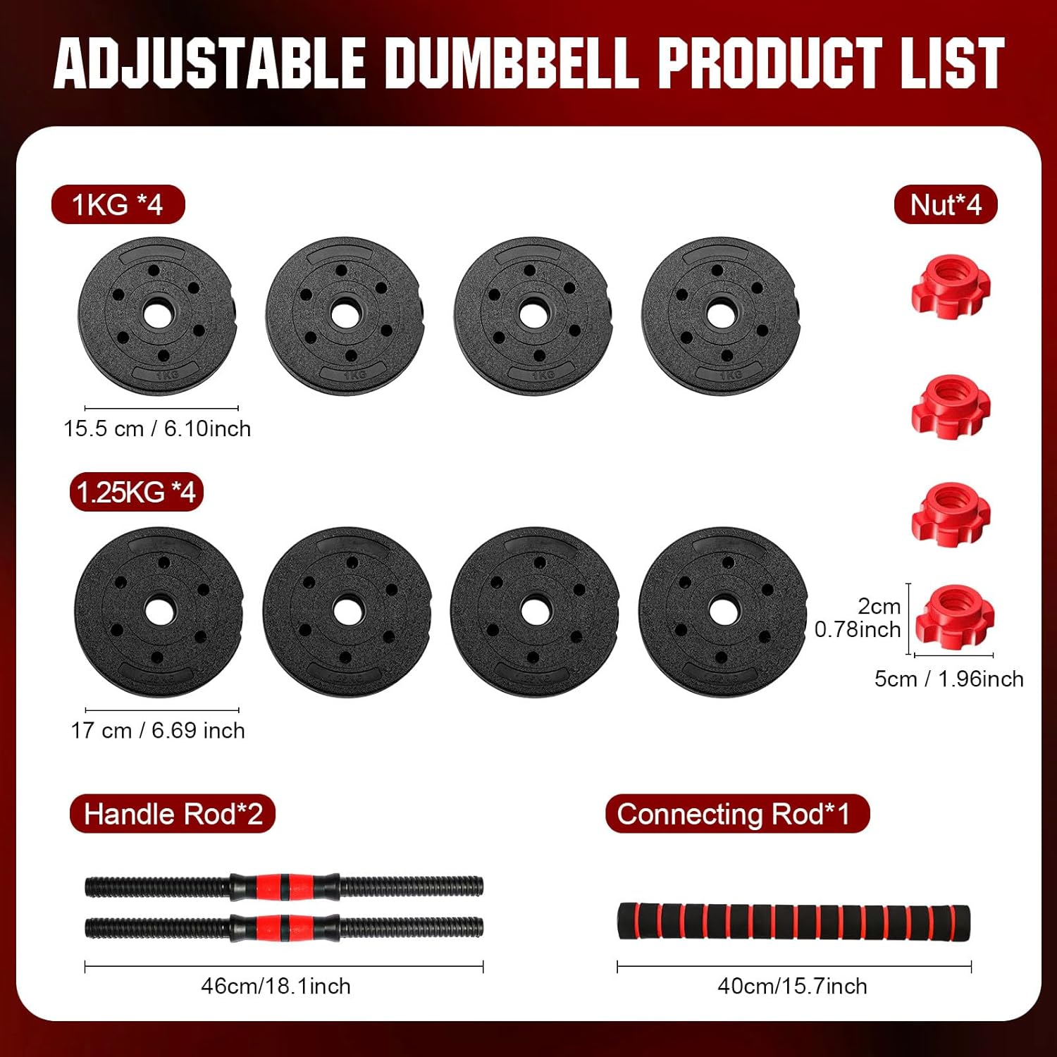 Ensemble d'haltères et de barr - Home Gym Dumbbell Set avis et prix