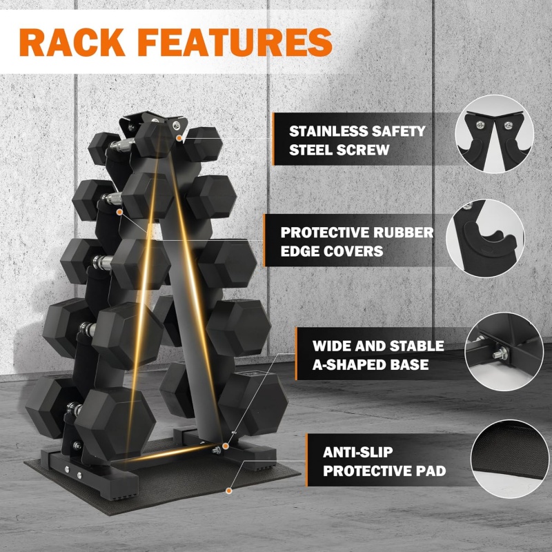 Ensemble d'haltères hexagonale - Home Gym Dumbbell Set avis et prix
