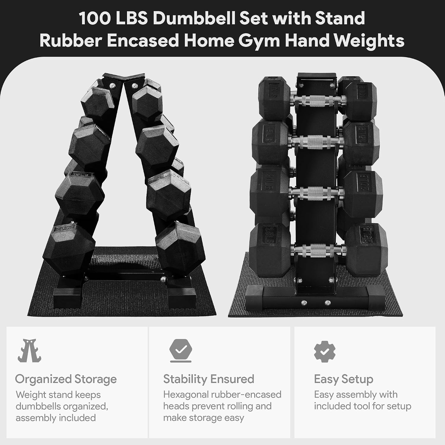 Ensemble d'haltères hexagonale - Home Gym Options avis et prix