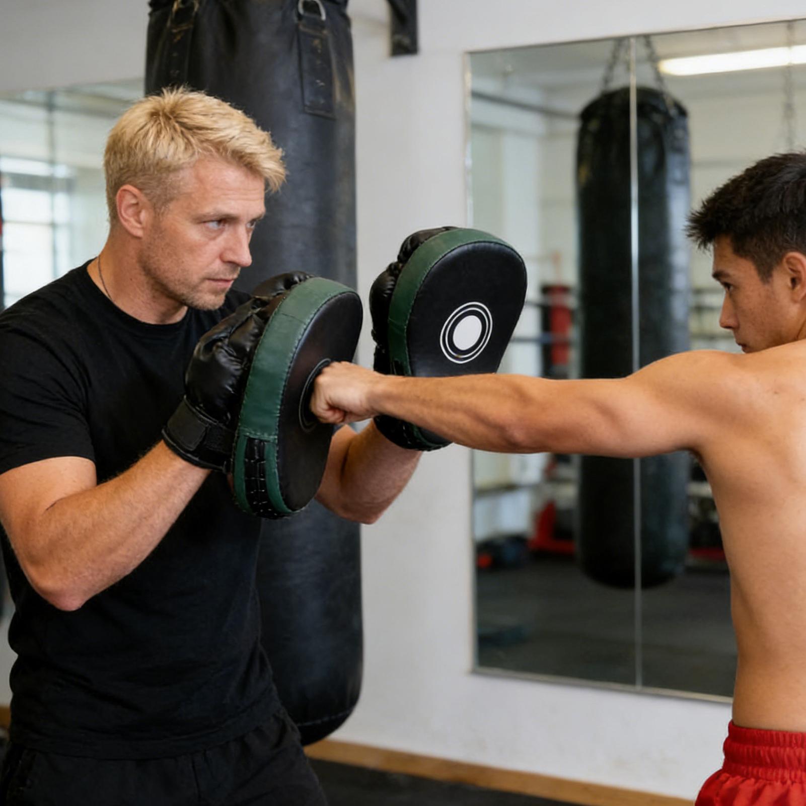 Coussinets de boxe en cuir PU, - Home Gym Daily Routine avis et prix
