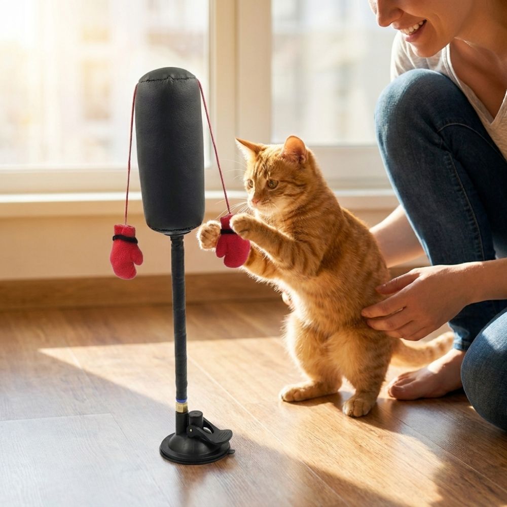 Jouet de boxe pour chat à vent - Boxing Bag Stand avis et prix